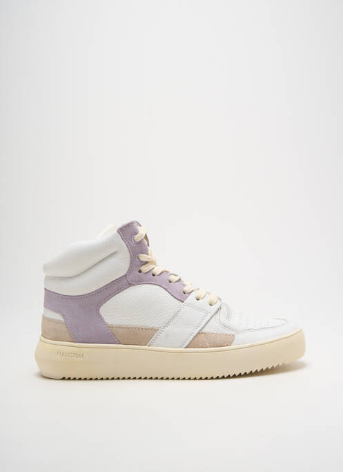 Baskets matière lisse talon plat jusqu'à 3cm violet BLACKSTONE femme