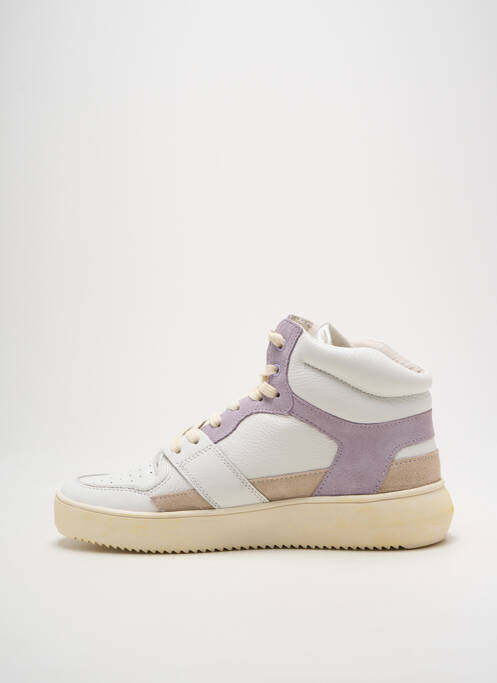 Baskets matière lisse talon plat jusqu'à 3cm violet BLACKSTONE femme