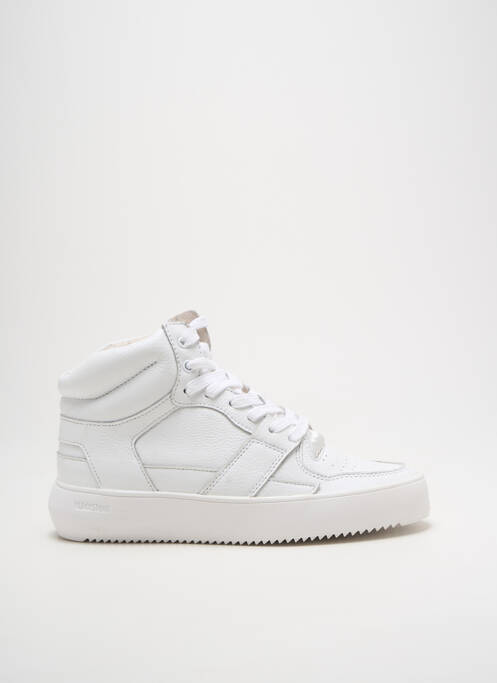 Baskets matière lisse talon de 4 à 6cm blanc BLACKSTONE femme