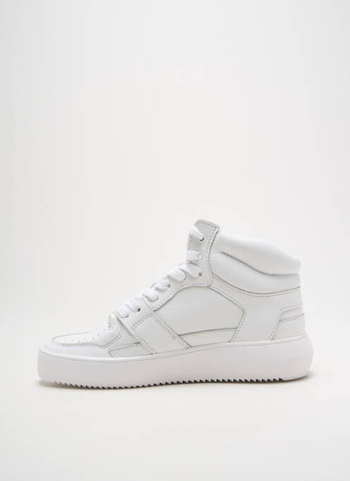 Baskets matière lisse talon de 4 à 6cm blanc BLACKSTONE femme