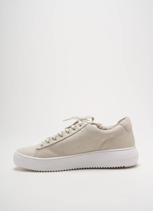 Baskets matière lisse talon plat jusqu'à 3cm beige BLACKSTONE femme