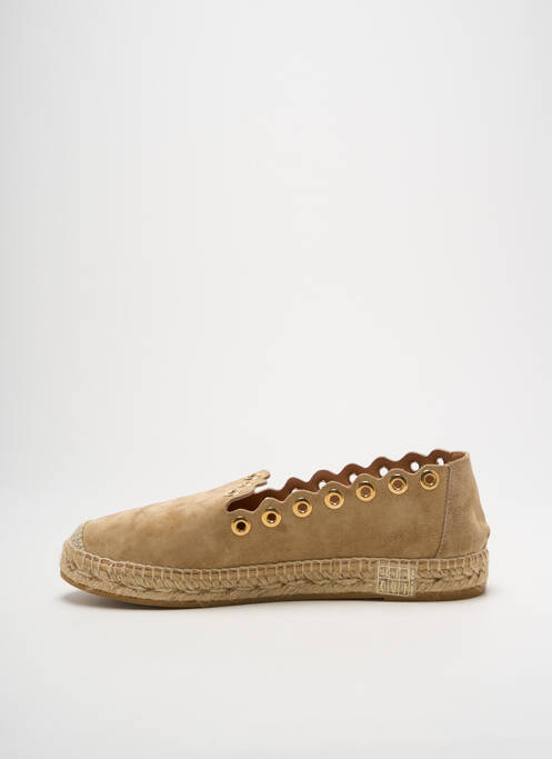 Espadrilles nubuck talon plat jusqu'à 3cm marron KANNA femme