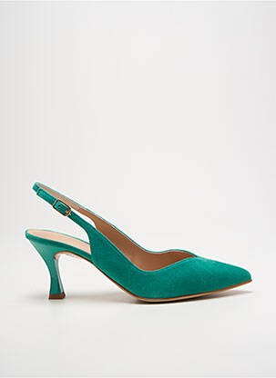 Escarpins nubuck talon de 7 à 9cm vert UNISA femme
