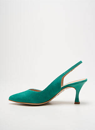 Escarpins nubuck talon de 7 à 9cm vert UNISA femme