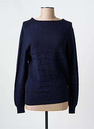 Pull col rond manches longues bleu TELMAIL femme