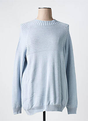 Pull col rond manches longues bleu TELMAIL femme