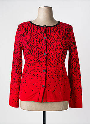 Gilet manches longues col rond rouge TELMAIL femme
