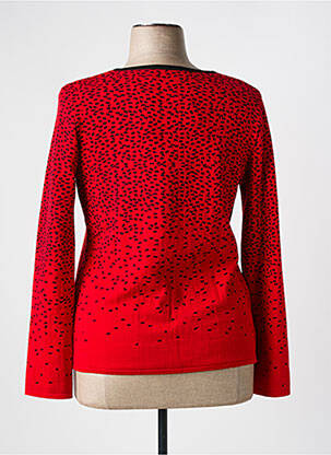 Gilet manches longues col rond rouge TELMAIL femme