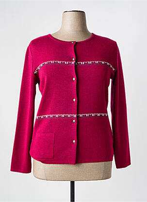 Gilet manches longues col rond violet TELMAIL femme
