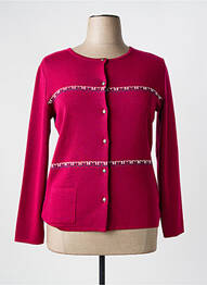 Gilet manches longues fermeture boutonnée sur le devant violet TELMAIL femme