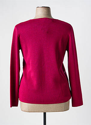Gilet manches longues col rond violet TELMAIL femme