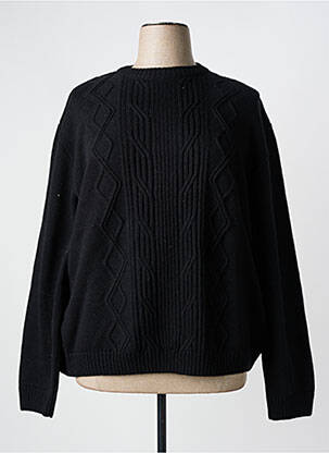 Pull col rond manches longues noir LOUIS VICTOR femme