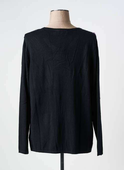 Top imprimé fantaisie manches longues noir TELMAIL femme