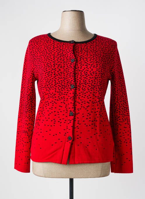 Gilet manches longues coupe cintrée rouge TELMAIL femme