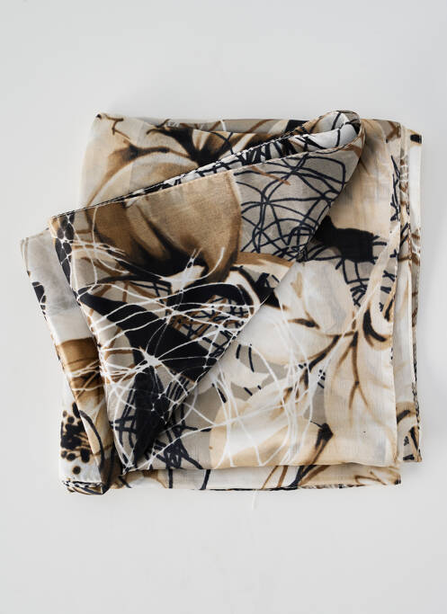 Foulard imprimé fantaisie marron PIER OLIVIER femme