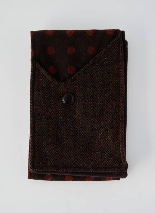 Echarpe imprimé fantaisie marron MTM femme