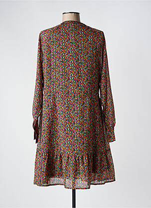 Robe mi-longue imprimé fantaisie manches longues noir JDY femme