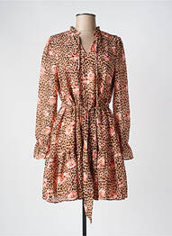 Robe courte manches longues manches longues rose VERO MODA femme