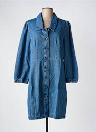 Robe mi-longue manches longues manches longues bleu JDY femme
