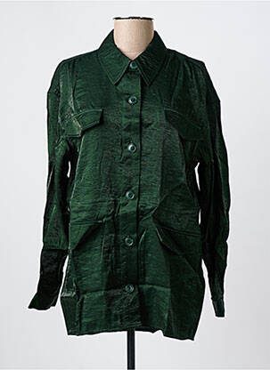 Tunique manches longues col chemisier vert JDY femme