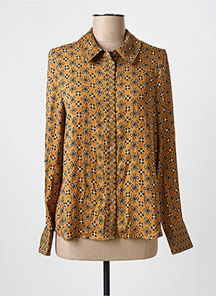 Chemisier imprimé fantaisie manches longues marron VERO MODA femme