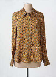 Chemisier imprimé fantaisie manches longues marron VERO MODA femme