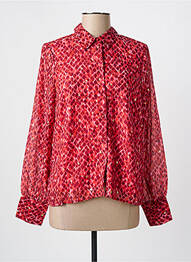 Chemisier tissage crêpe manches longues rouge VERO MODA femme