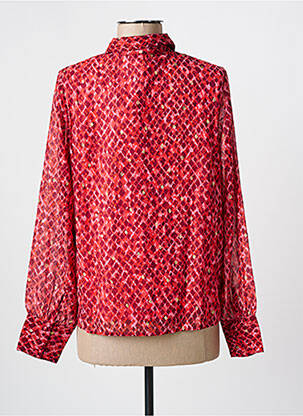 Chemisier tissage crêpe manches longues rouge VERO MODA femme