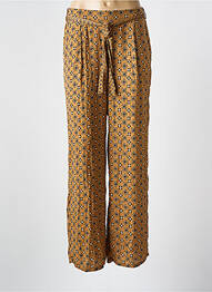 Pantalon droit tissage popeline taille normale marron VERO MODA femme
