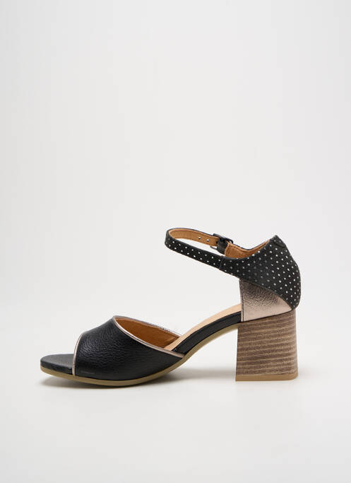 Sandales/nu pieds matière lisse talon de 4 à 6cm noir MINKA DESIGN femme