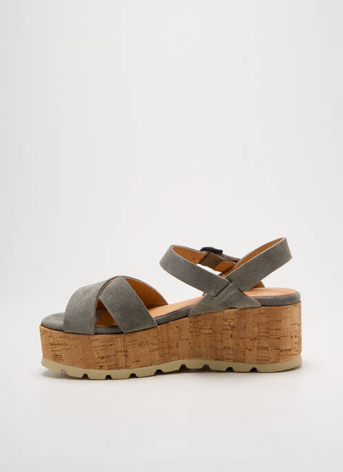 Sandales/nu pieds talon compensé talon de 4 à 6cm gris MINKA DESIGN femme