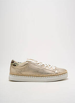 Baskets matière lisse talon plat jusqu'à 3cm or ONE STEP femme
