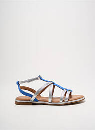 Sandales/nu pieds chiquet talon plat jusqu'à 3cm bleu ADIGE femme