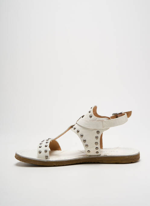 Sandales/nu pieds tissage satiné talon plat jusqu'à 3cm blanc REGARD femme