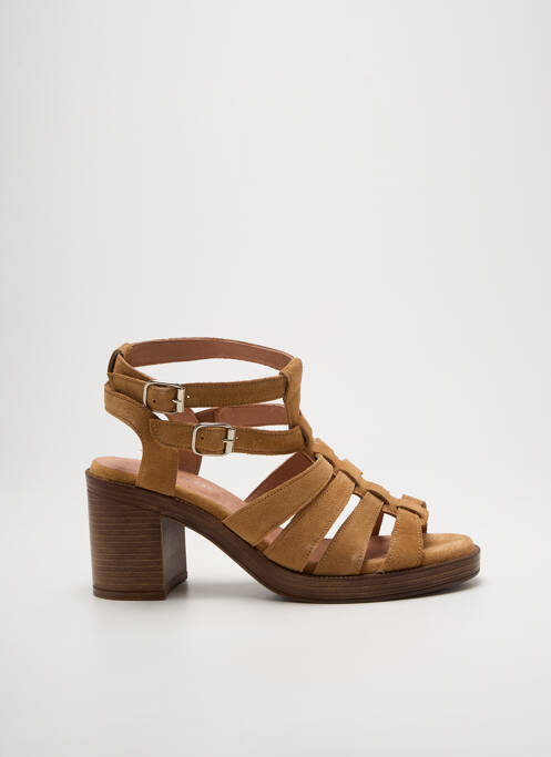 Sandales/nu pieds talon bottier talon de 7 à 9cm marron ADIGE femme