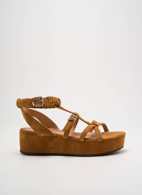 Sandales/nu pieds talon compensé talon de 4 à 6cm marron ADIGE femme