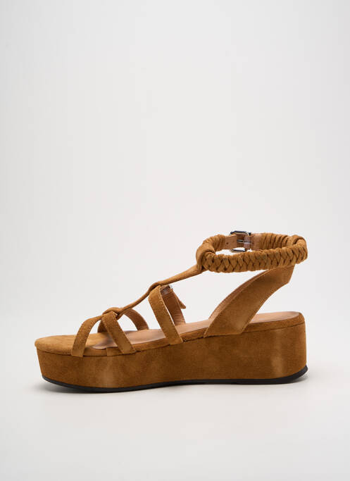 Sandales/nu pieds talon compensé talon de 4 à 6cm marron ADIGE femme