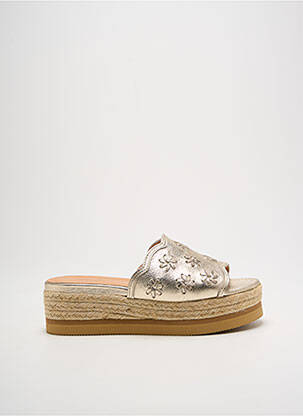 Mules/sabots matière lisse talon de 4 à 6cm or MINKA DESIGN femme