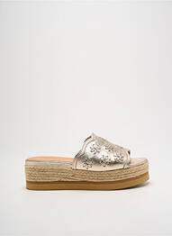 Mules/sabots matière lisse talon de 4 à 6cm or MINKA DESIGN femme