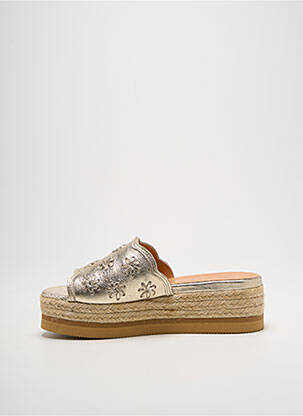 Mules/sabots matière lisse talon de 4 à 6cm or MINKA DESIGN femme