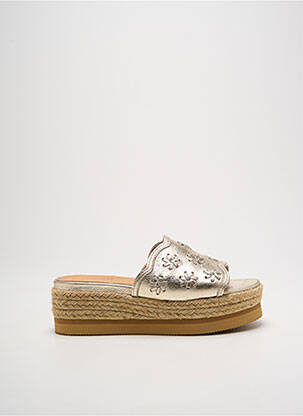 Mules/sabots matière lisse talon de 4 à 6cm or MINKA DESIGN femme