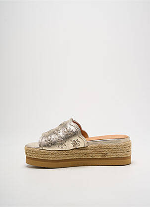 Mules/sabots matière lisse talon de 4 à 6cm or MINKA DESIGN femme