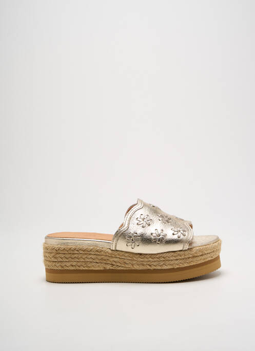 Mules/sabots matière lisse talon de 4 à 6cm or MINKA DESIGN femme