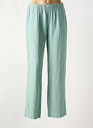 Pantalon droit taille élastique vert ÉTYMOLOGIE femme