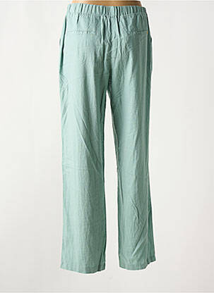 Pantalon droit taille élastique vert ÉTYMOLOGIE femme