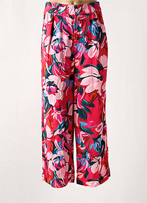 Pantalon droit taille élastique rose STREET ONE femme