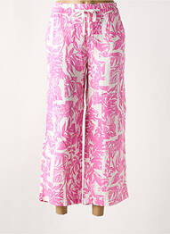 Pantalon 7/8 taille élastique rose STREET ONE femme