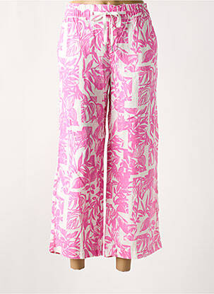 Pantalon 7/8 taille élastique rose STREET ONE femme