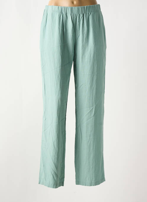 Pantalon droit taille élastique vert ÉTYMOLOGIE femme