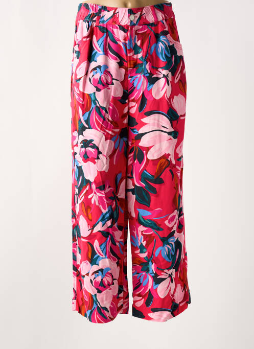Pantalon droit taille élastique rose STREET ONE femme